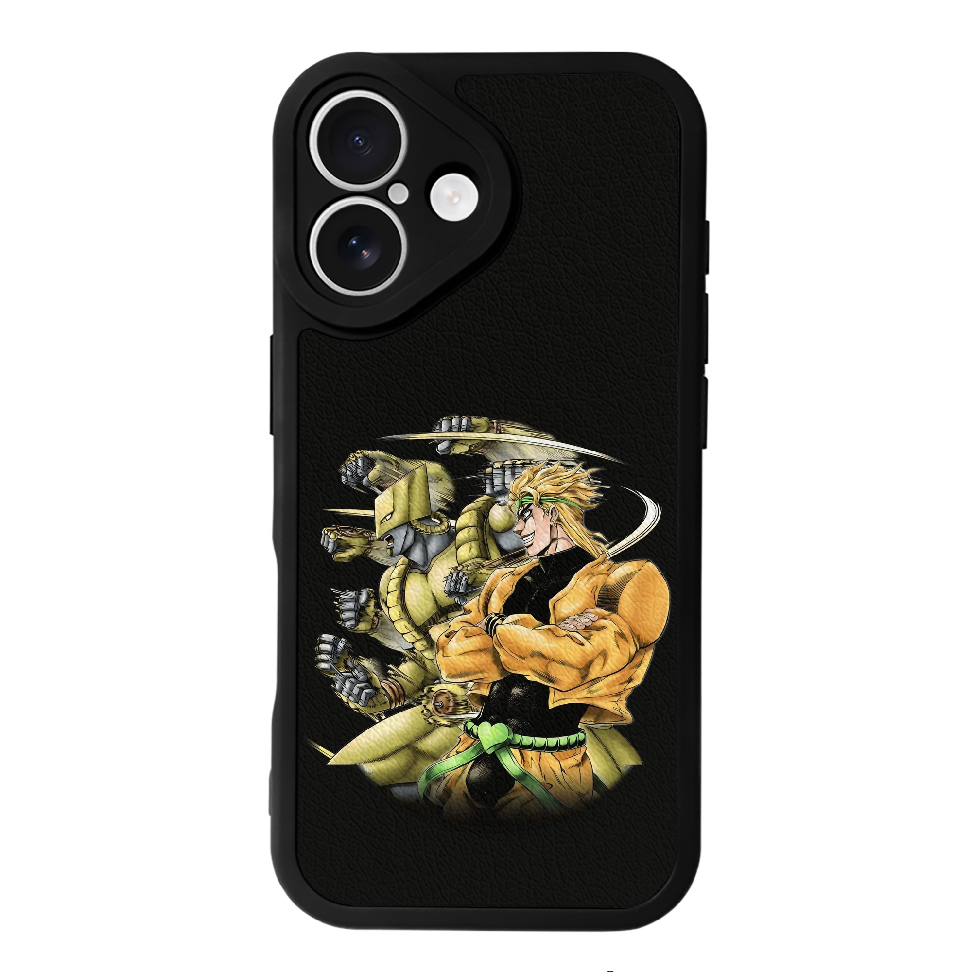 （画像用） ジョジョの奇妙な冒険 ディオ?ブランドー JoJo's Bizarre Adventure Dio Brando 【iPhone 16シリーズ対応】シリコンスマホケース（レザー調） 材質：シリコン